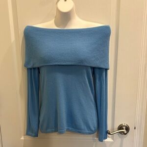 Lilly Pulitzer Sky Blue Off-Shoulder Sweater Size M